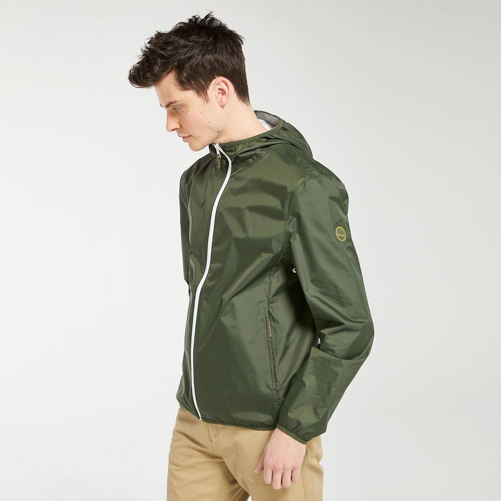 Chaquetas Timberland Hombre Mt. Franklin Waterproof Packable Shell Verde Oscuro - Chile YFG-036287